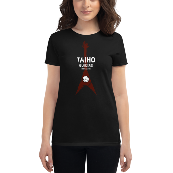 Women's Distressed Guitar Silhouette Shirt
