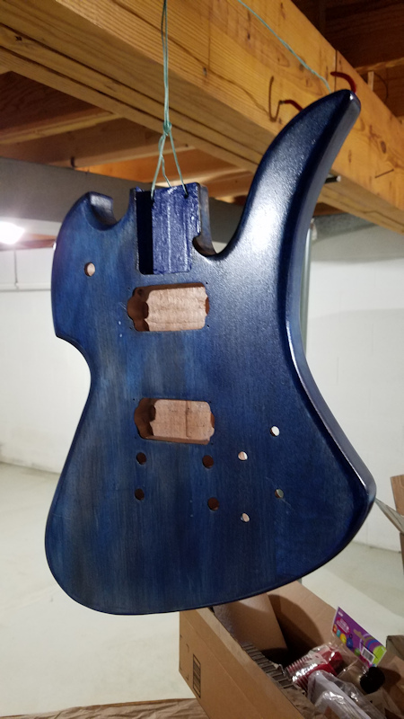 guitar body under construction